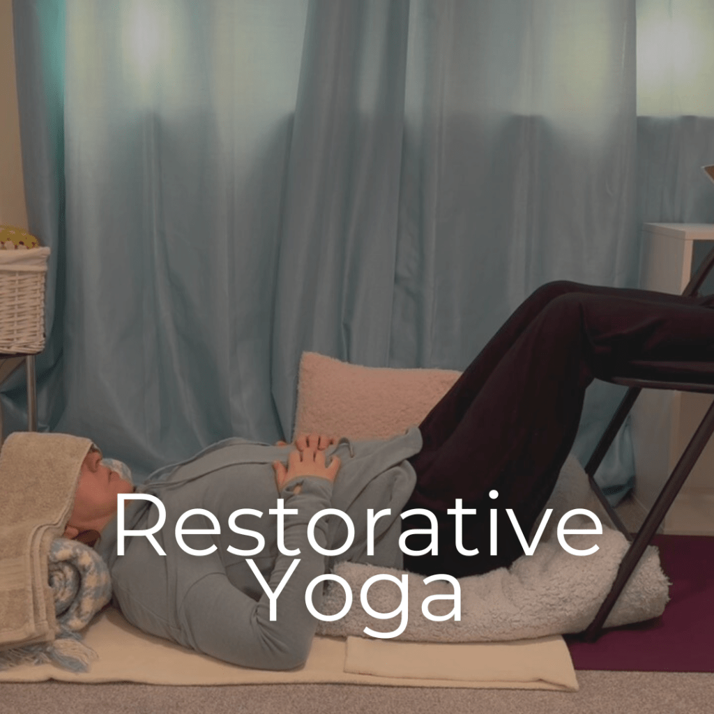 Restorative Yoga Pose for better sleep