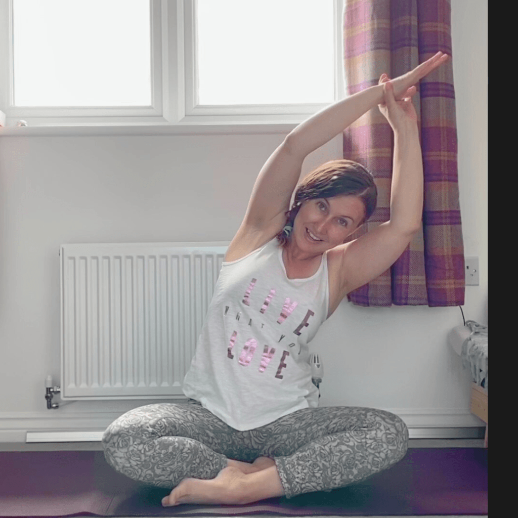 How to do banana pose from a seated position