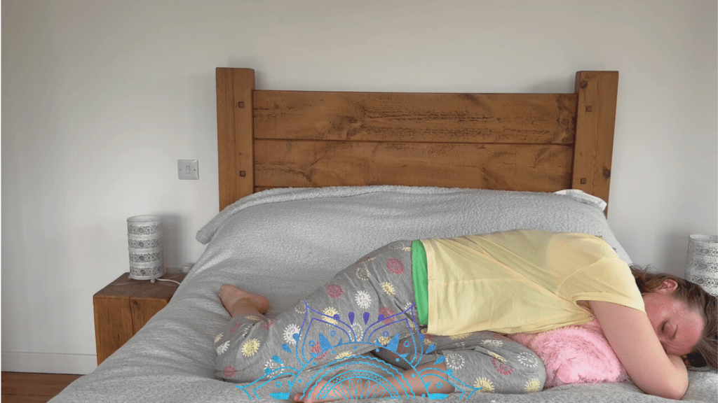 Yin yoga pose closed twist